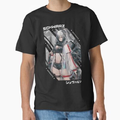 Schwarz Arknights V 1 White Ver T-shirt