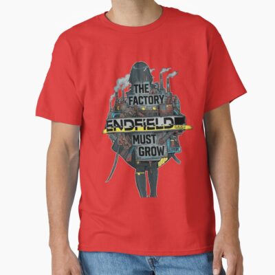 Endfield Arknights Factory Must Grow Meme Factory Builder Pixel Art Endless Expansion T-shirt