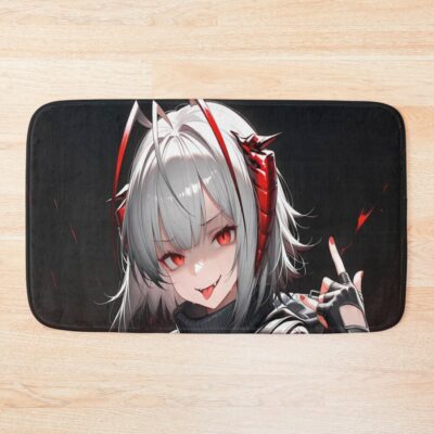 Prelude W Arknights Fiery Punk Rebel Charm Anime Girl Bath Mat