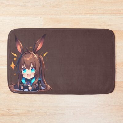 Prelude Dawn Amiya Arknights Game Chibi Gaming Joyful Bunny Ears Controller Bath Mat