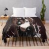 Amiya Arknights Prelude Dawn Black White Bunny Warrior Throw Blanket