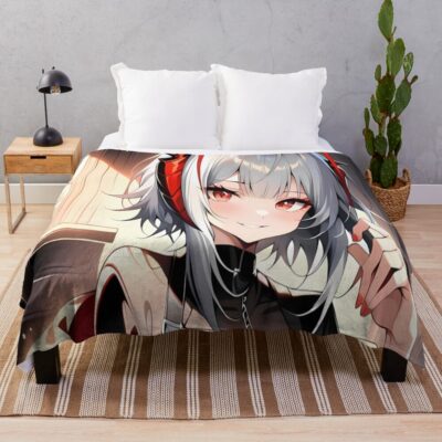 Prelude W Arknights Streetwear Rebel Anime Girl Waifu Throw Blanket