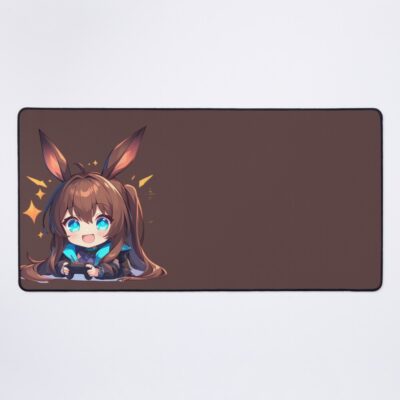 Prelude Dawn Amiya Arknights Game Chibi Gaming Joyful Bunny Ears Controller Mouse Pad