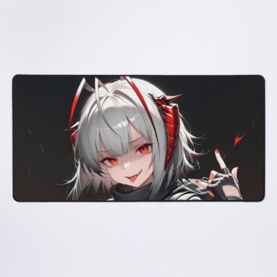 Prelude W Arknights Fiery Punk Rebel Charm Anime Girl Mouse Pad