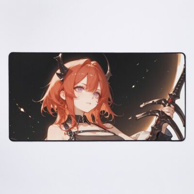 Prelude Surtr Arknights Fiery Aura Battle Scene Anime Girl Mouse Pad