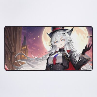 Lappland Arknights Prelude To Dawn Elegant Moonlight Fantasy Vampire Anime Girl Mouse Pad