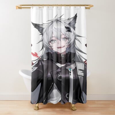 Prelude Lappland Arknights Dark Power Anime Wolf Aura Strength Shower Curtain