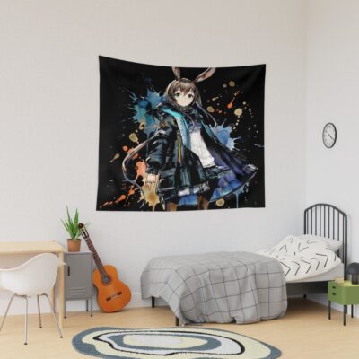 Amiya Arknights Ink Gaming Graphic Tee Tapestry
