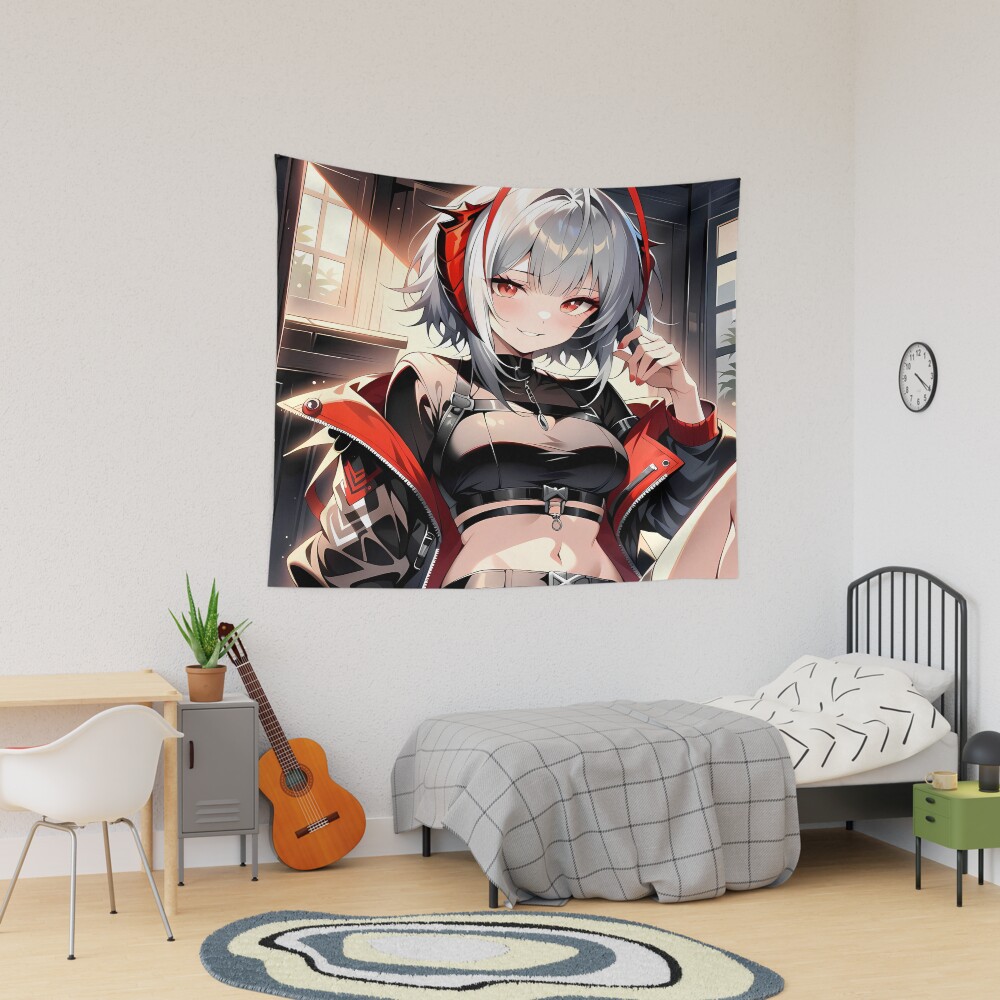 Prelude W Arknights Streetwear Rebel Anime Girl Waifu Tapestry