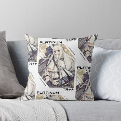 Platinum Arknights V 1 Black Ver Throw Pillow