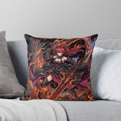 Arknights Endfield Laevatein Qingming Sword Silent Fury Throw Pillow