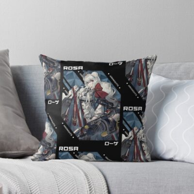 Rosa Arknights V 1 White Ver Throw Pillow