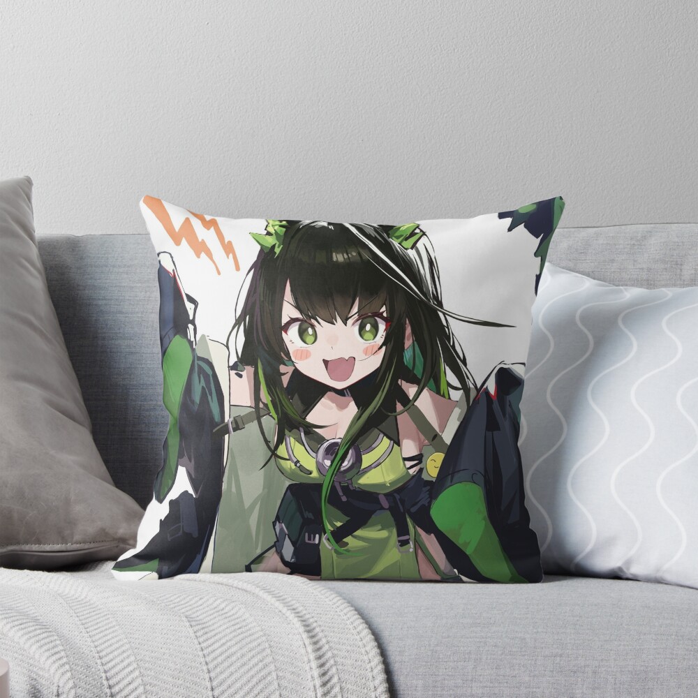 Mon3tr Shocked Arknights Throw Pillow