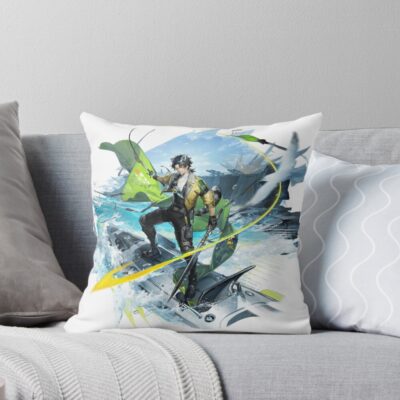 Alesh From Arknights Endfield Throw Pillow