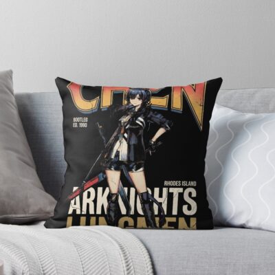 Chen Arknights Bootleg Gaming Graphic Tee Throw Pillow